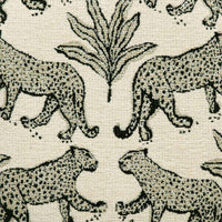 Kaelie Taupe Leopard Performance Jacquard Ottoman