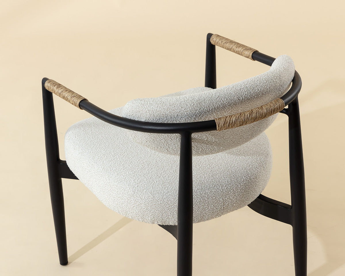 Marita Cream & Black Indoor/Outdoor Armchair
