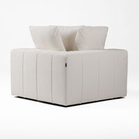 Terra Modern Off White Fabric Modular Corner Seat