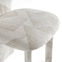 Ivy Modern Beige Pattern Fabric Dining Chair (Set of 2)