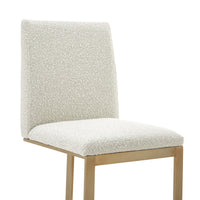 Camille Modern Off-White & Gold Steel Counter Stool