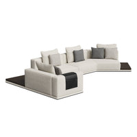 Nicole Modern Ivory Modular Sectional With Coffee Table