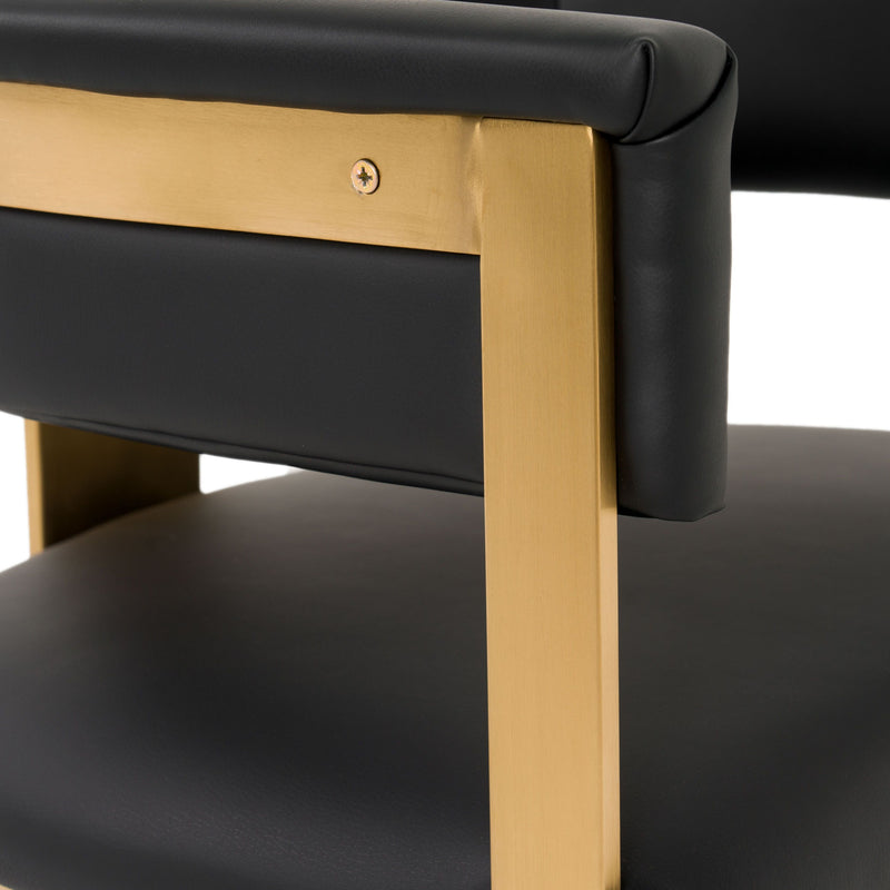 Divine Modern Black & Gold Barstool