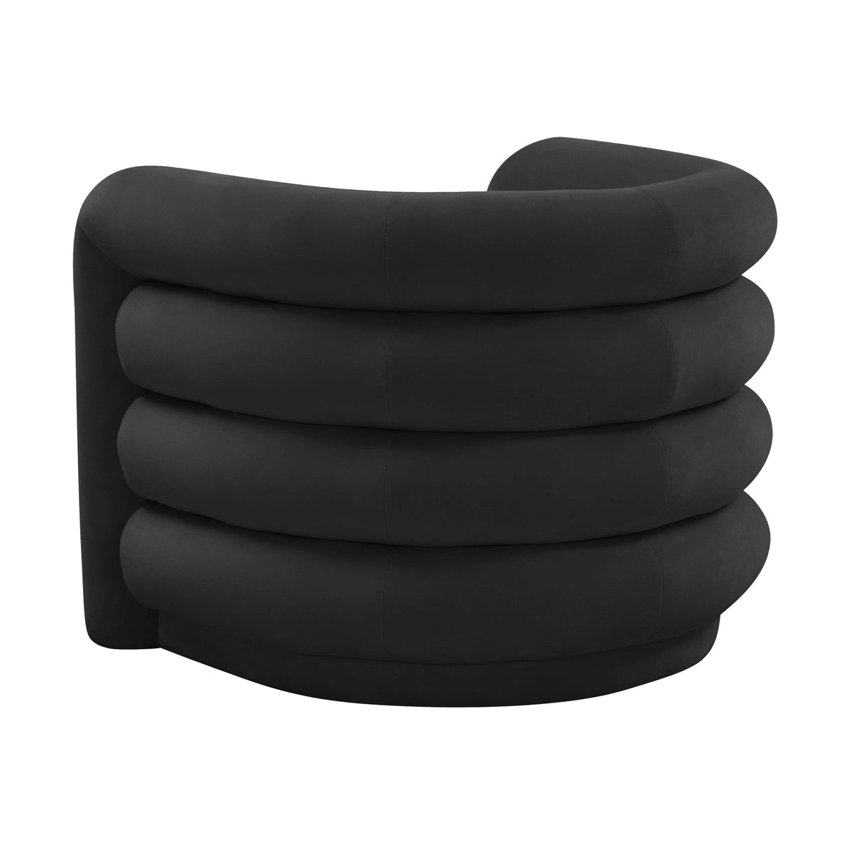 Manee Black Performance Velvet Accent Chair