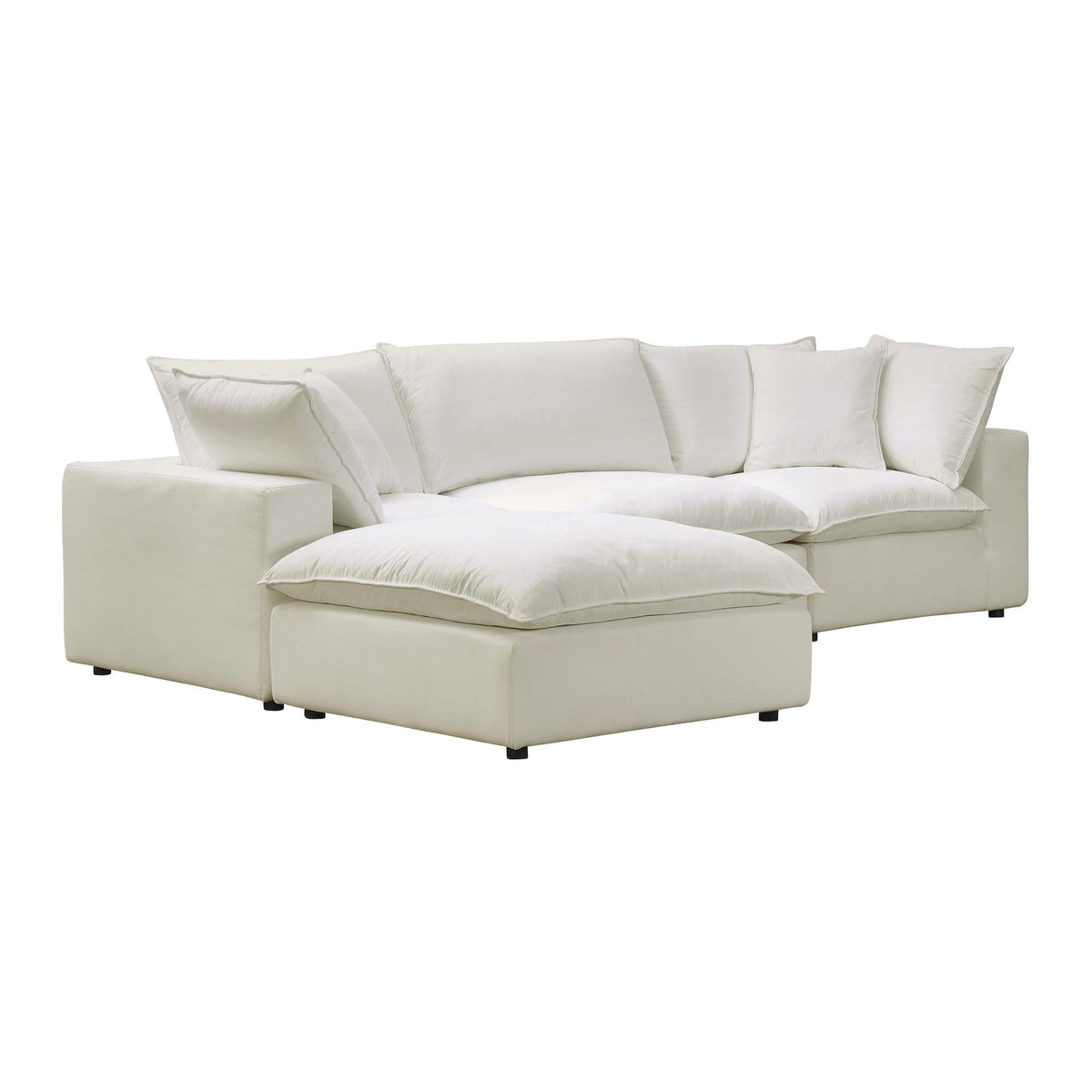 Cali Natural Performance Fabric Ottoman