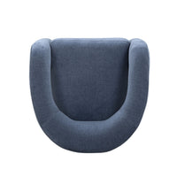 Clara Blue Denim Performance Velvet Curved Accent Chair