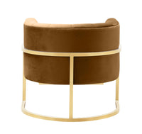 Chloe Cognac Performance Velvet Accent Chair