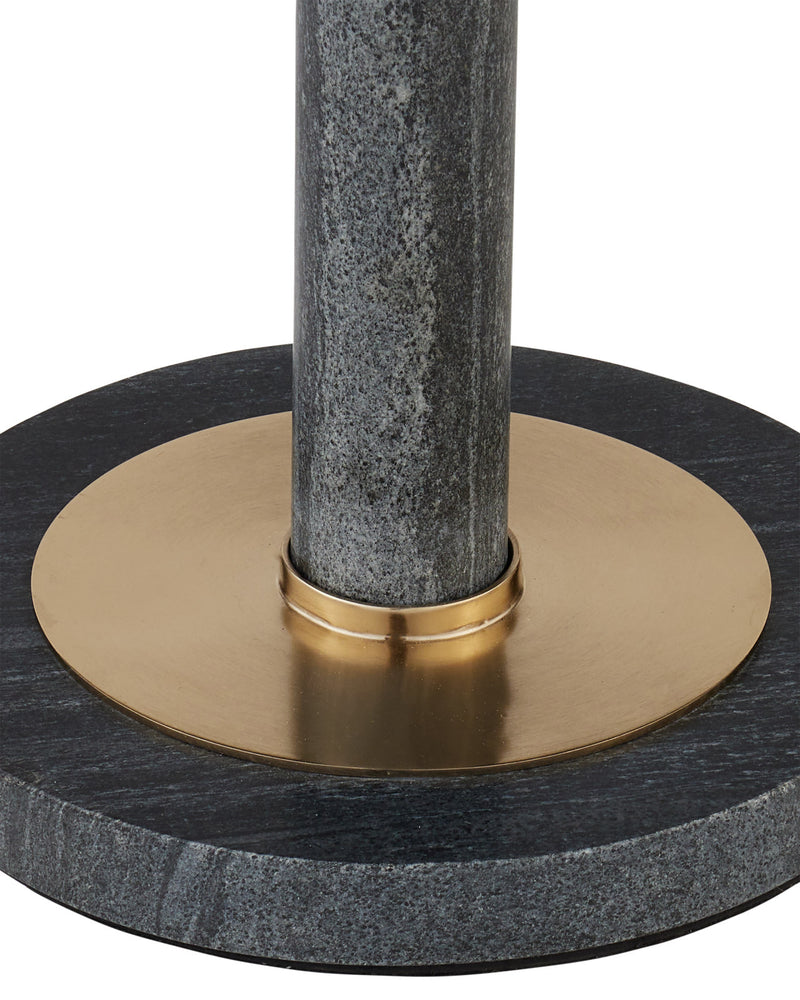 Marisol Black Marble & Brass Accent Table