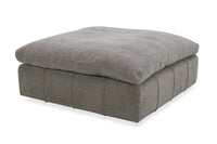 Terra Modern Grey Fabric Ottoman