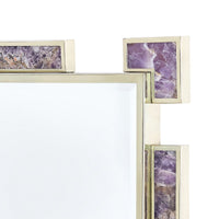 Richelle Amethyst & Polished Brass Mirror