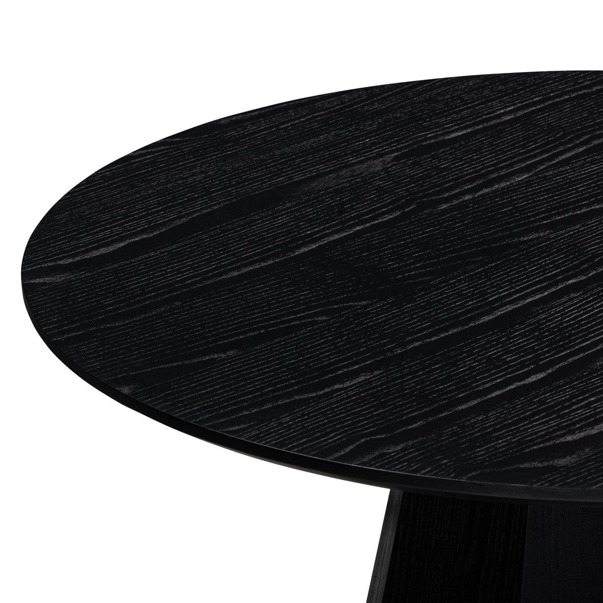 Brooke Black 48'' Ash Wood Round Dining Table