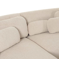 Covet 90.4” Cream Performance Boucle Sectional - LAF