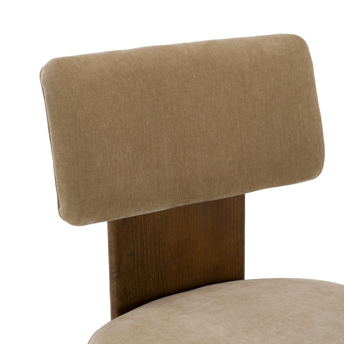 Doritte Modern Tan Upholstered Dining Chairs with Casters (Set of 2)