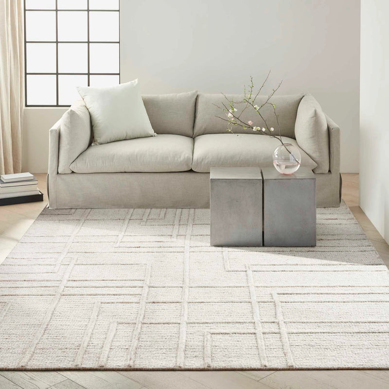 Alexandria Modern Abstract Ivory Area Rug