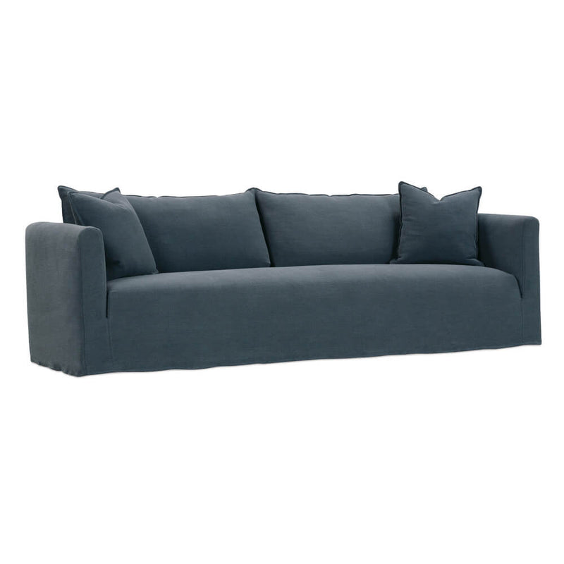 Kole 96" Blue Slipcovered Sofa