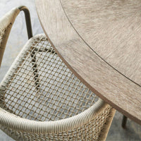 Enzo Buff Plain Weave Outdoor Dining Chair