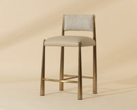 Bayard Oatmeal & Antique Brass Counter Stool