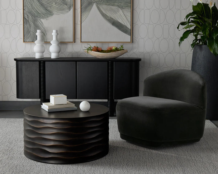 Soraya Shadow Grey Swivel Accent Chair