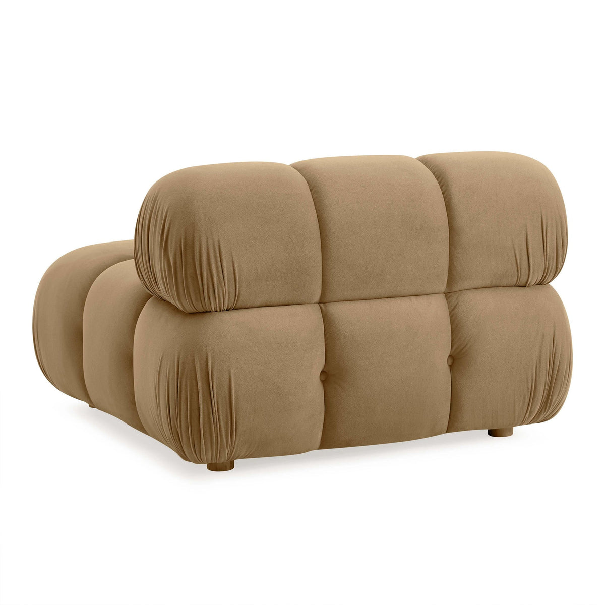 Vogue Cafe Au Lait Performance Velvet Modular Armless Chair