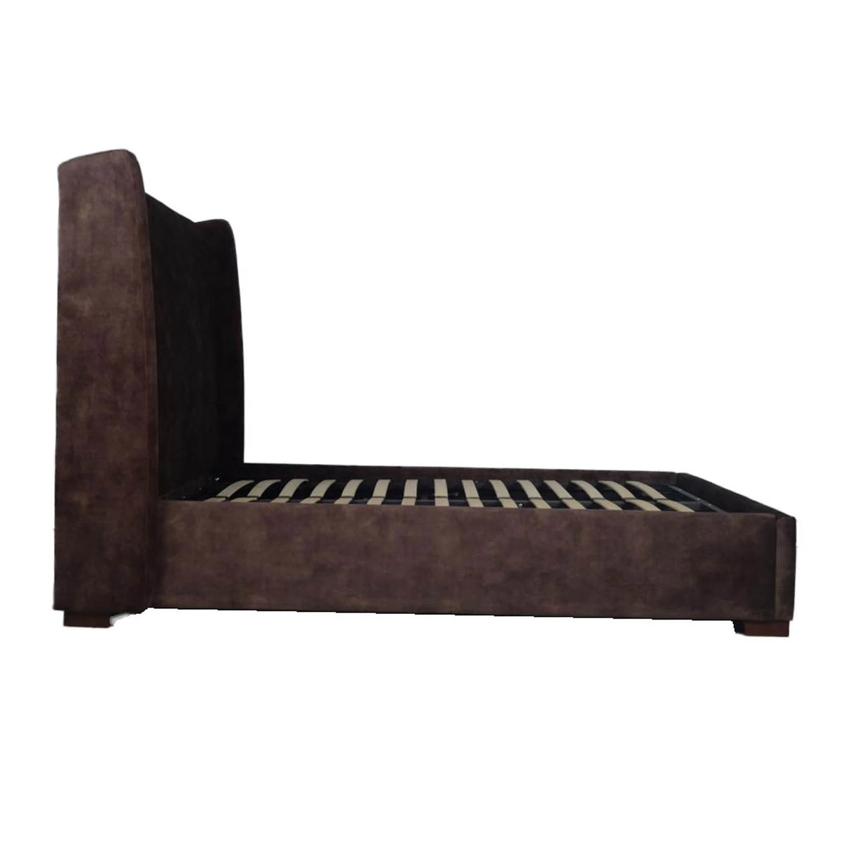 Corita Brown Velvet Storage Bed