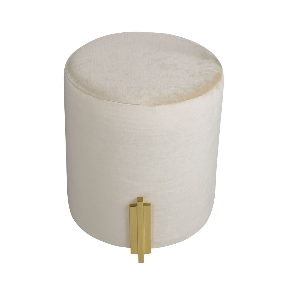 Aarna Sterling Velvet Ottoman