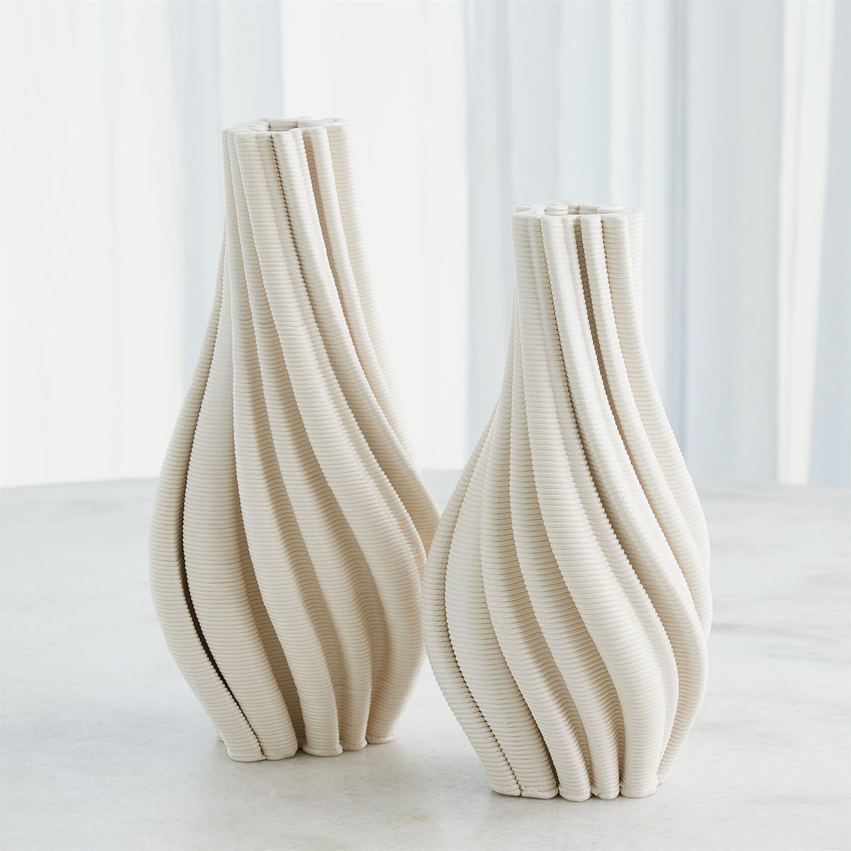 Twist White Matte Vase (2 Sizes Available)