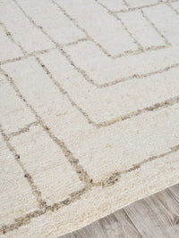 Montana Handmade Wool White/Beige Area Rug - Elegance Collection