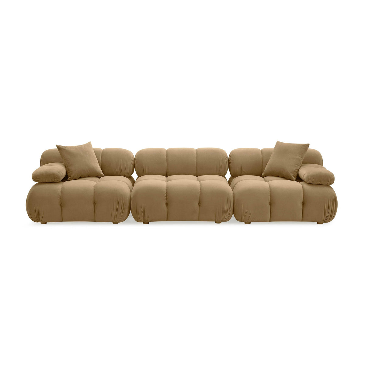 Vogue 118” Cafe Au Lait Performance Velvet Modular Sofa