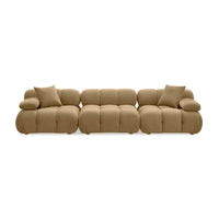 Vogue 118” Cafe Au Lait Performance Velvet Modular Sofa