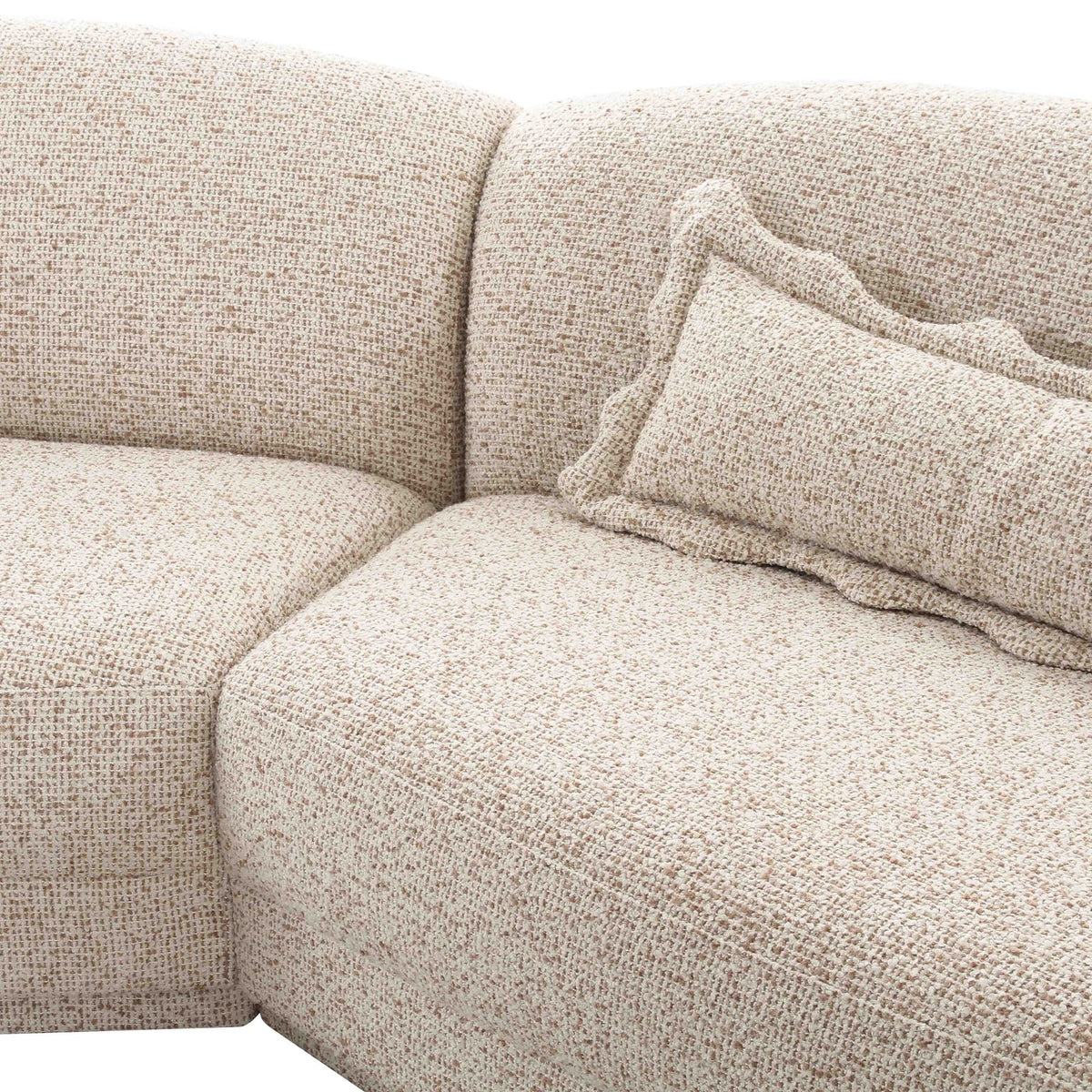 Marion 149” Two-Tone Textured Performance Boucle 6 Person Sectional