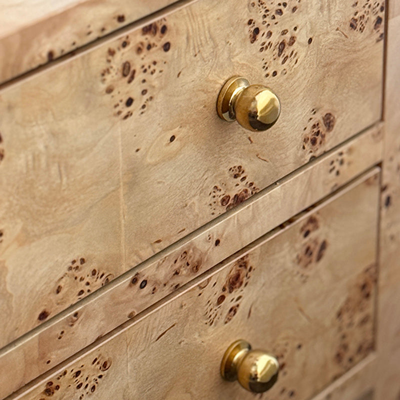 Patricia Burl Wood Nightstand