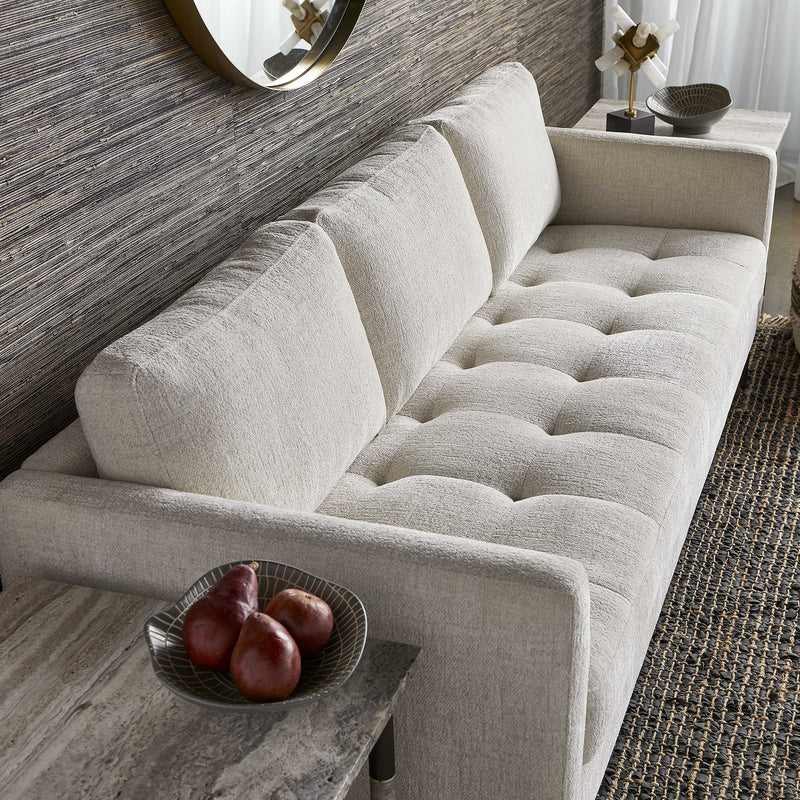 Allegra Ivory Chenille Sofa