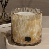 Opal Glass Five-Wick Candle Jar Light Mocha/Javanese Vetiver (Set of 2)
