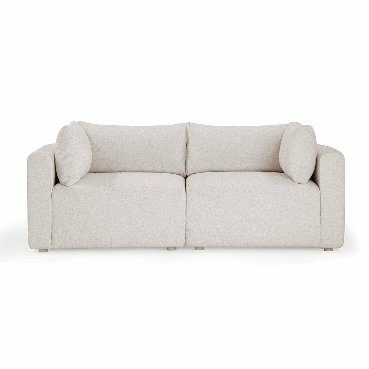 Karsyn 81" Cream Performance Fabric Outdoor Modular Loveseat