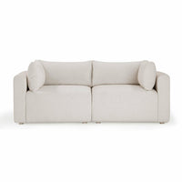 Karsyn 81" Cream Performance Fabric Outdoor Modular Loveseat