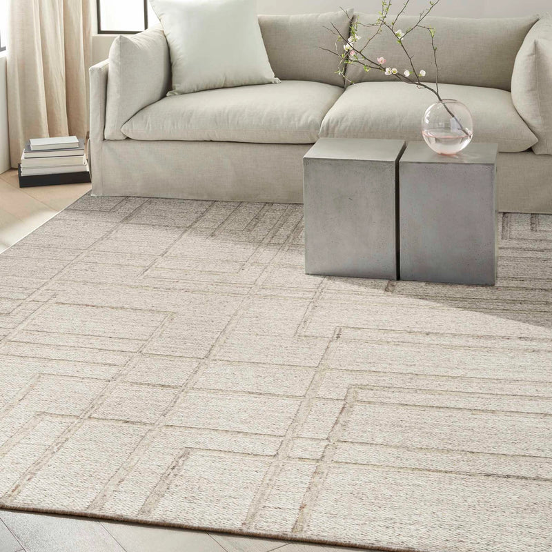 Alexandria Modern Abstract Silver Area Rug