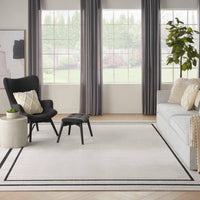 Ainslee Indoor/Outdoor Ivory & Black Area Rug - Elegance Collection