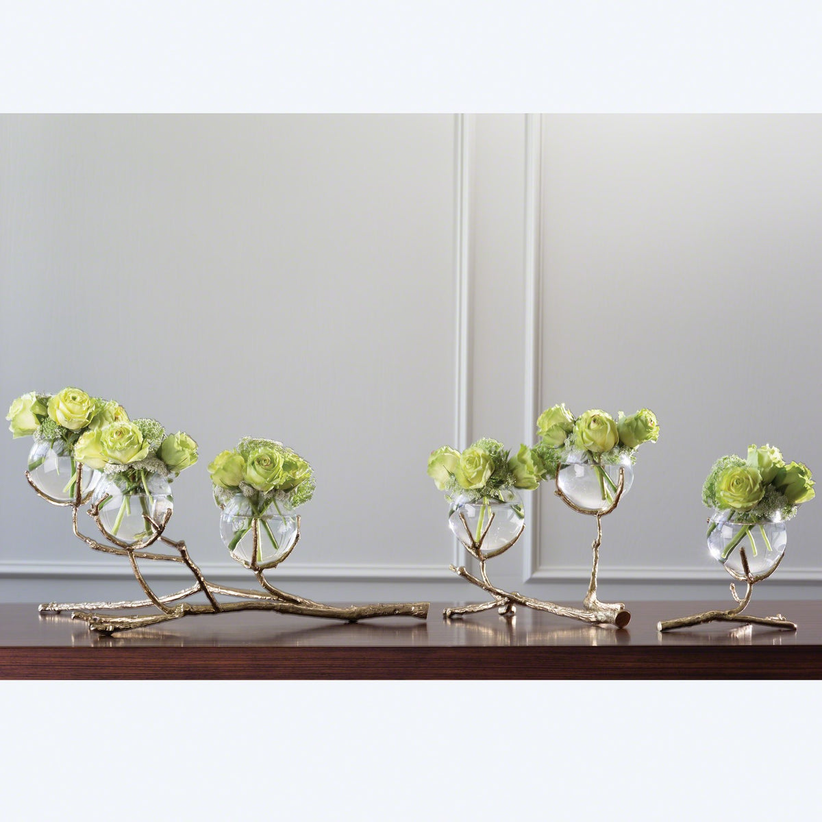 Twig Brass Vase Holder