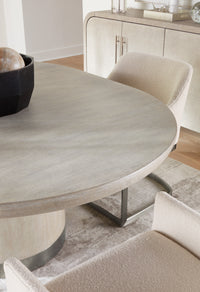 Reyeh Light Wood Modern Round Dining Table  w/1-18in Leaf