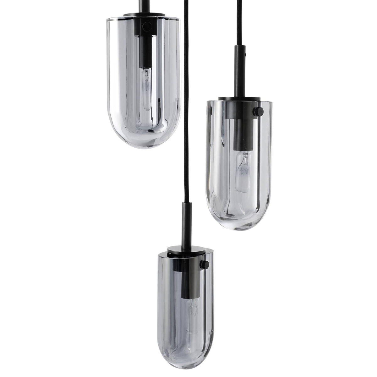 Javier 25" Smoke Crystal Multi-Port Chandelier