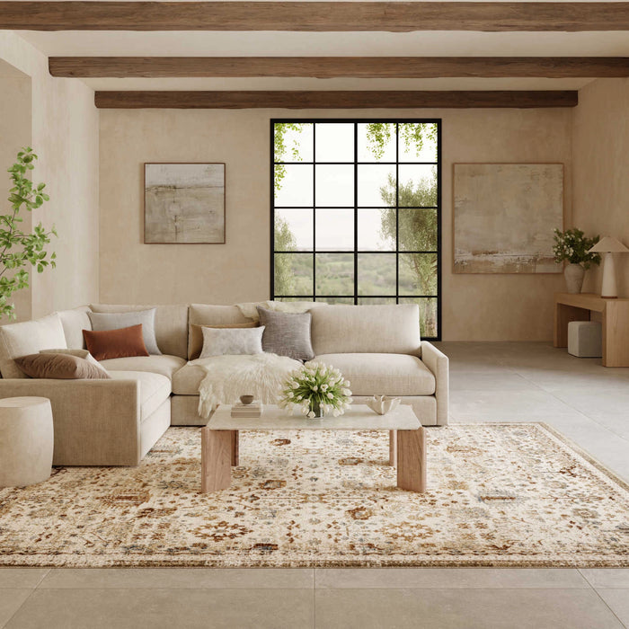 Isabeau Rust Ivory Area Rug