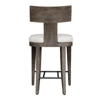 Sammantha White & Grey Outdoor Counter Stool
