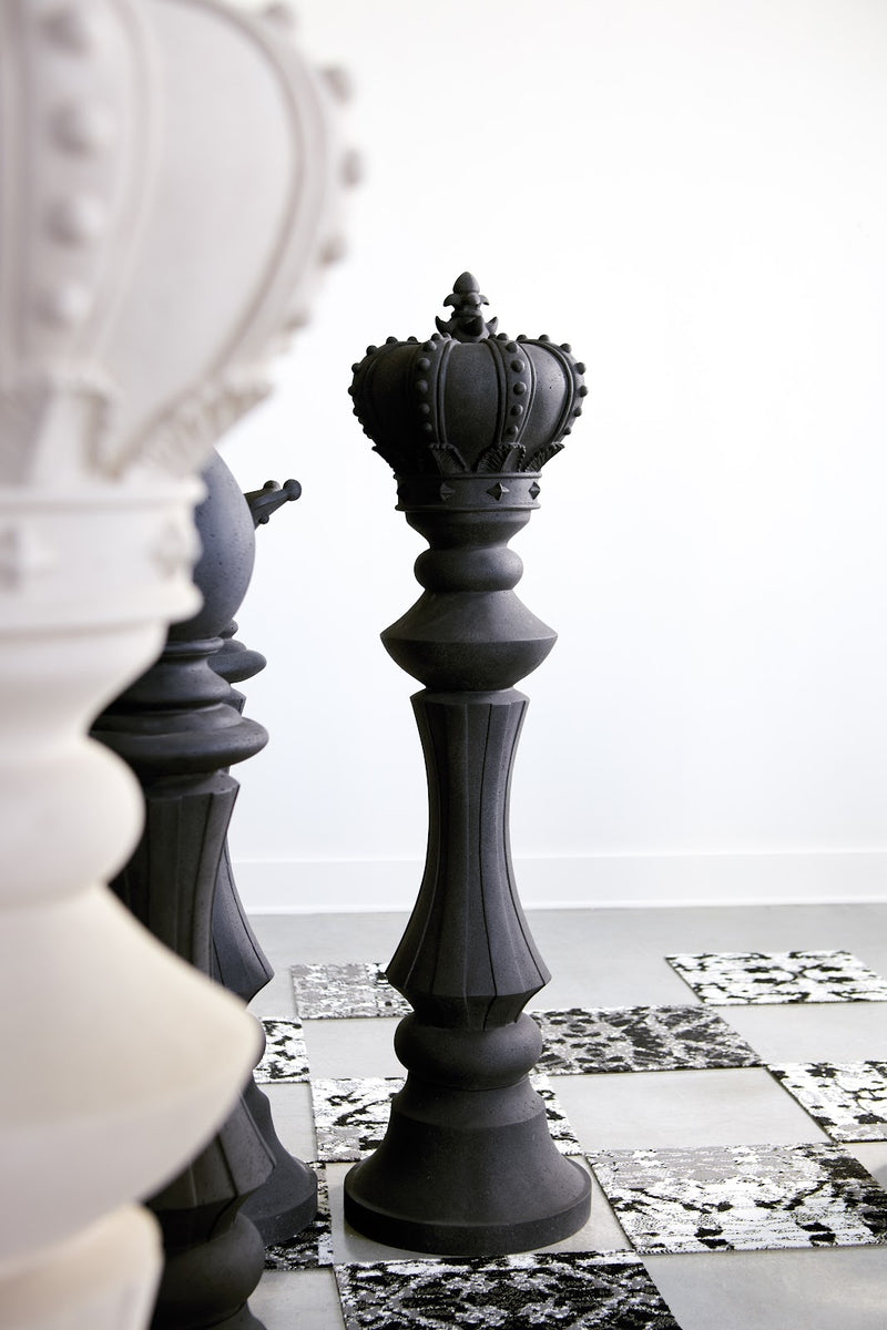 Chess Black Bishop Cast Stone Sculpture (Indoor or Outdoor)