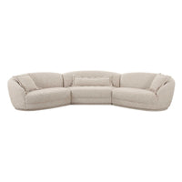 Marion Two-Tone Textured Boucle 6 Person Sectional