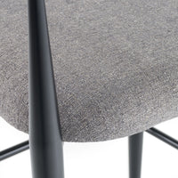 Nicole Medium Grey/Gold & Black Bar Stool