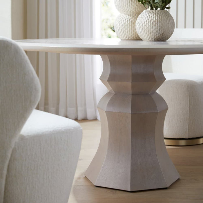 Kinsley 54" Light Beige Burl Dining Table