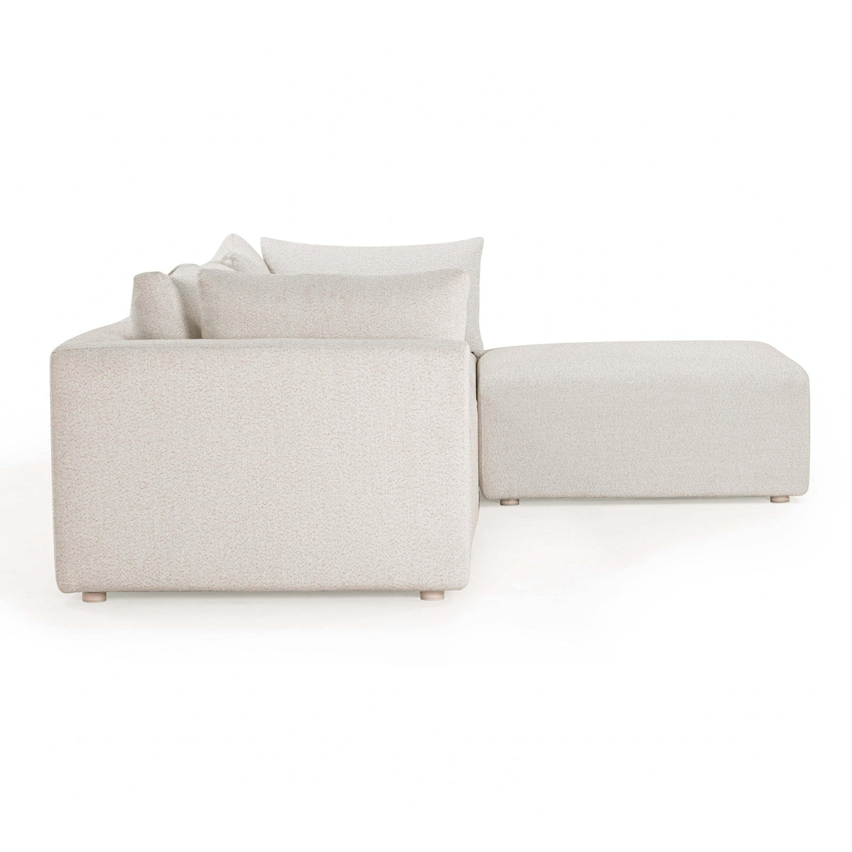 Karsyn 113.2" 4-Piece Cream Performance Fabric Outdoor Modular Sectional