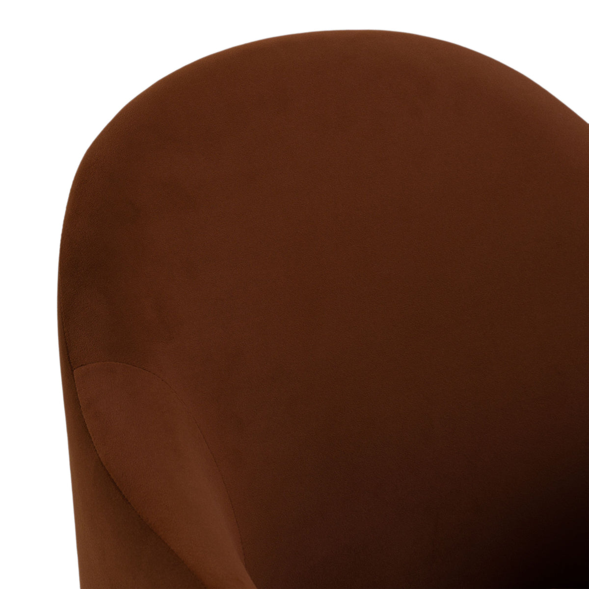 Nicolle Modern Rust Velvet Upholstered Dining Chair
