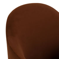 Nicolle Modern Rust Velvet Upholstered Dining Chair