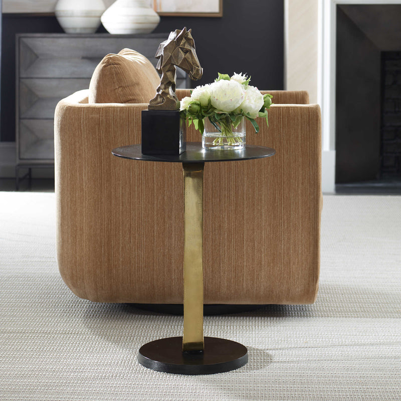 Fletcher Black & Gold Accent Table